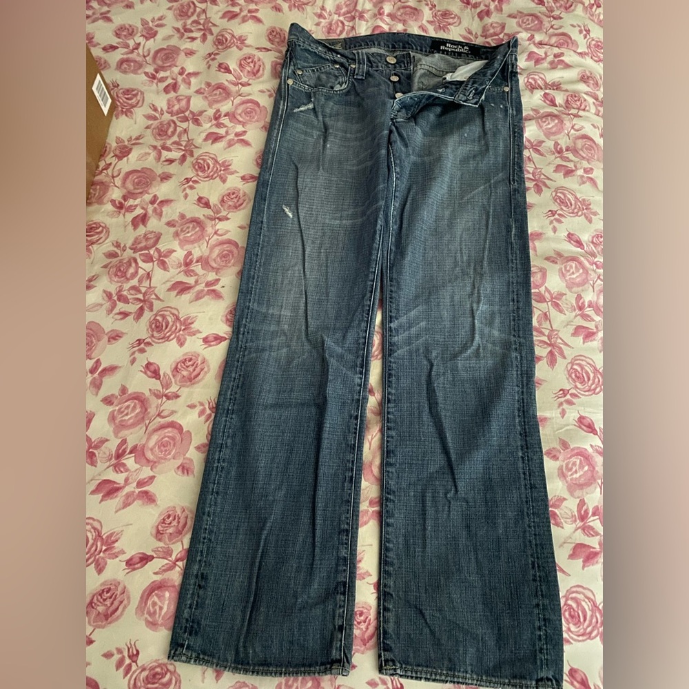 Rock & Republic Vaughn Straight Jeans mens 34 vtg